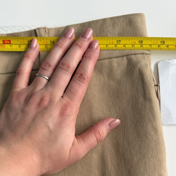 Frame Le Palazzo High Waist Crop Pants Beige Tan Sz 14 Neutral Closet Staple - Picture 4 of 11